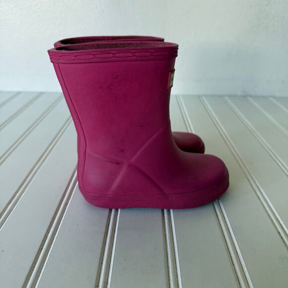 Baby Pink Hunter Boots size 7 - Picture 3 of 12